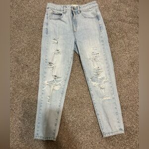 Garage Distressed Light Blue Boyfriend Jeans
